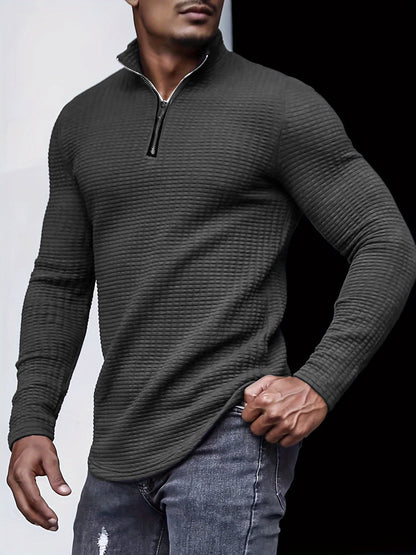 Vita-Rossa™ Stand Collar Half Zip Sweater