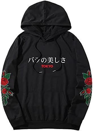 Vita-Rossa™  Floral Drawstring Pocket Sweatshirt