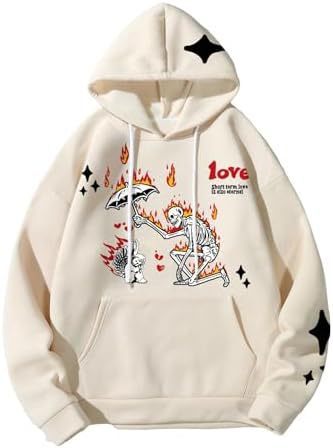 Vita-Rossa™  Floral Drawstring Pocket Sweatshirt